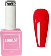 FZANEST 15ml Gel Nail Polish, Red Nail Gel Polish Fall Winter Color Soak Off UV LED Nail Art Star...