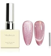 Mobray Gel Nail Polish, Pink Glitter Cat Eye Gel Polish 15ml UV Moonlight Cateye Nail Polish Gel ...