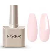 MAYCHAO 15ML Creamy Pink Gel Nail Polish 1Pc Pink Gel Polish Soak Off UV LED Nail Polish Nail Art...