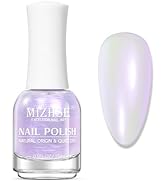 MIZHSE Nail Polish: 15Ml Mermaid Pearl Nail Polish Purple Aurora Effect Nail Polish, Fingernail a...