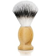 KIKC Hand Crafted Shaving Brush for Vegans, Synthetic Hair Bristle for Wet Shave, Comfortable Bam...