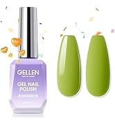 Gellen Gel Nail Polish, 18ML Light Green Gel Polish Soak Off Nail Polish Gel Nail Art Manicure Sa...