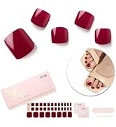 NAILOG Semi Cured Gel Nail Strips, Toe Nail Polish Strips with Glossy Gel Finishing | Buy 3 Get 1...