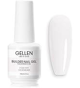 Gellen Builder Nail Gel, 15ml 7 in 1 Milky White Builder Nail Gel Polish for Nail Thickening, Pin...