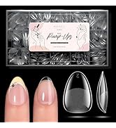 Makartt Almond Nail Tips: 510pcs Full Cover Extra Short Fake Nails, 15 Sizes Soft Gel Half Matte ...