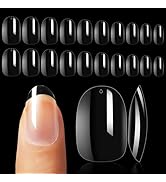 Makartt Short Oval Nail Tips: 500pcs Full Cover Clear Press on Acrylic Nails Extension 10 Sizes N...