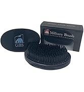 G.B.S Dual Hair Bristle Brush for Beard & Hair Hi-Gloss Block Wood Handle Curved Vegan Bristles F...