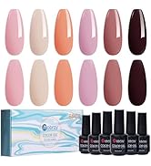 Mobray Gel Nail Polish Set, Nail Gel Polish Kit Soak Off DIY Nail Art Manicure LED Needed for Wom...