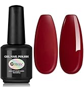 Mobray Gel Nail Polish Base and Top Coat Set (Burgundy Red)