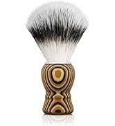 KIKC Hand Crafted Shaving Brush for Vegans, Synthetic Hair Bristle for Wet Shave, Comfortable Han...