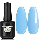 Mobray Gel Nail Polish Baby Blue Gel Polish 15ml Pink Color Gel 0.5oz Soak off U V LED Gel Nail V...