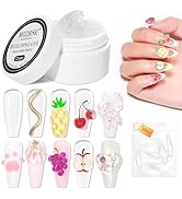MIZHSE Solid Builder Gel for Nails, Non-Sticky Hard Gel Sculpting Gel, 3D Gel Nail Art Building G...