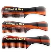 G.B.S MCT Stylish Pocket Comb Beard and Mustache Grooming for Men Daily Base Tortoise Hand-Made C...