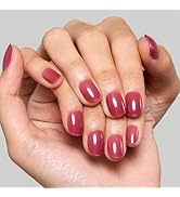 GLAMERMAID Fall Press on Nails Extra Short Squoval, Halloween Dark Brown Glue on Gel Nails, 24Pcs...