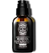 Lather & Wood Beard Oil For Men - Premium Blend - Spill-proof Pump - Original Scent - 1oz