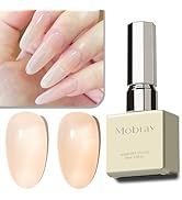 Mobray Gel Nail Polish, Sheer Nude Gel Polish 15ml UV Jelly Nude Base Color Nail Polish Gel, Neut...