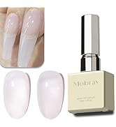 Mobray Gel Nail Polish, Clear Pink Jelly Gel Polish 15ml UV French Tip Base Color Nail Polish Gel...