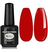 Mobray Gel Nail Polish Red Gel Polish 15ml Bright Red Color Gel 0.5oz Soak off U V LED Gel Nail V...