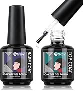 Mobray 15ml Gel Base and Top Coat Set, 2Pcs Clear Base Coat No Wipe Top Coat Soak off U V LED Bas...