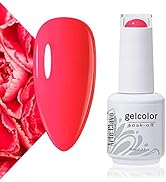 Arte Clavo 15ml Gel Nail Polish, 1 Pcs 15ml Hot Pink Nail Polish Bright Colors Gel Soak Off Nail ...