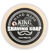 KIKC Shaving Soap for Men, Wet Shave Soap, 1 puck, 3.5oz, 100gram, Sandalwood Scent