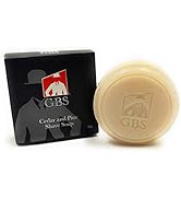 G.B.S 97% Men's Cedar & Pine Shave Soap –All Natural Shave Soap for Men- Creates a Rich Lather Fo...
