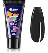 Mobray 60g Poly Extension Nail Gel Black Color Nail Builder Hard Gel for for Nail Art Design Salo...