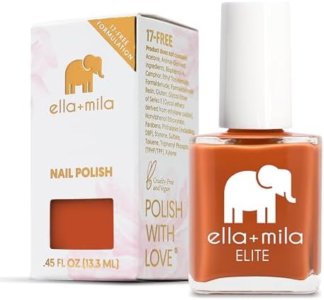ella+mila Professional, Quick Dry, Long-Lasting & Chip-Resistant Orange to Brown Nail Polishes (Sunset Escape - 0.45 fl oz)