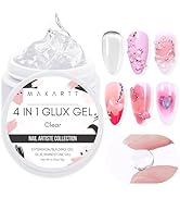 Makartt Solid Builder Nail Gel, 3D Gel Nail Art 4 in 1 Non-sticky for Extension UV Glue for Acryl...