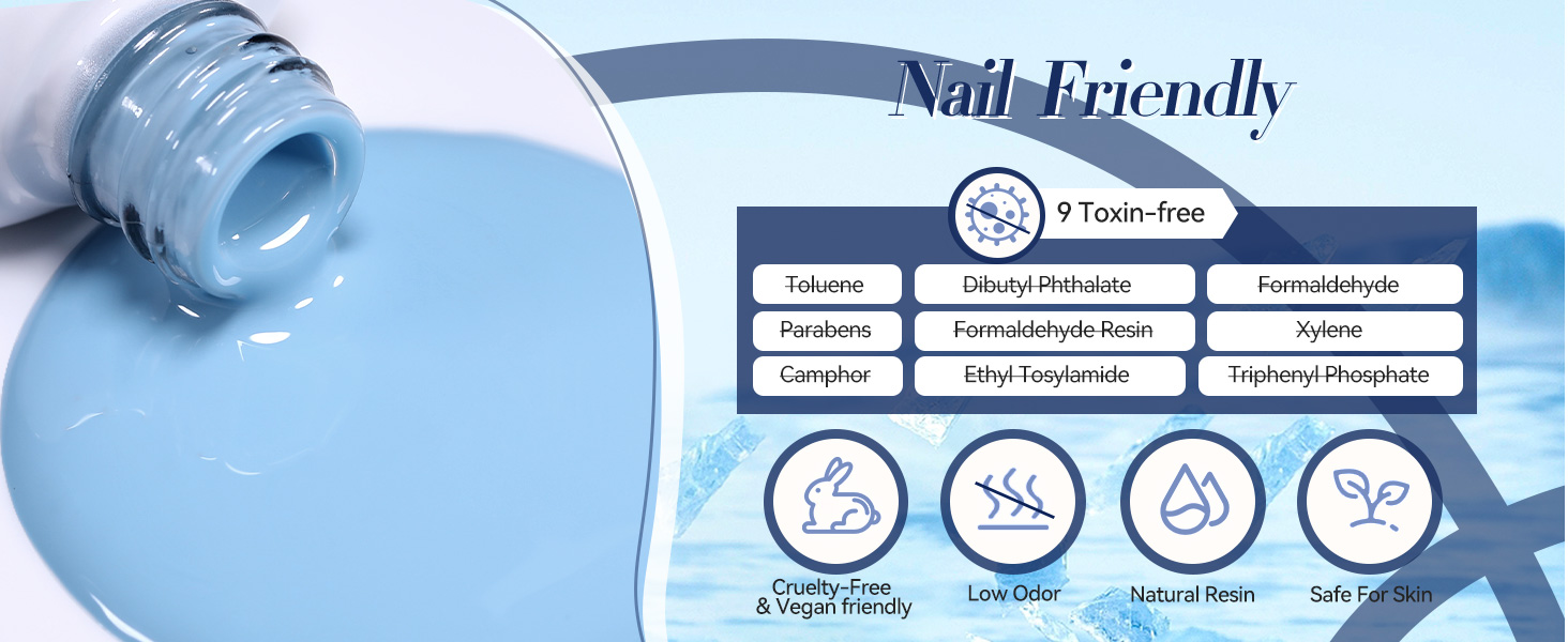 blue gel nail polish
