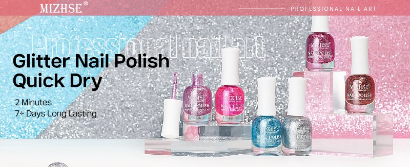 Quick Dry Glitter Nail Polish
