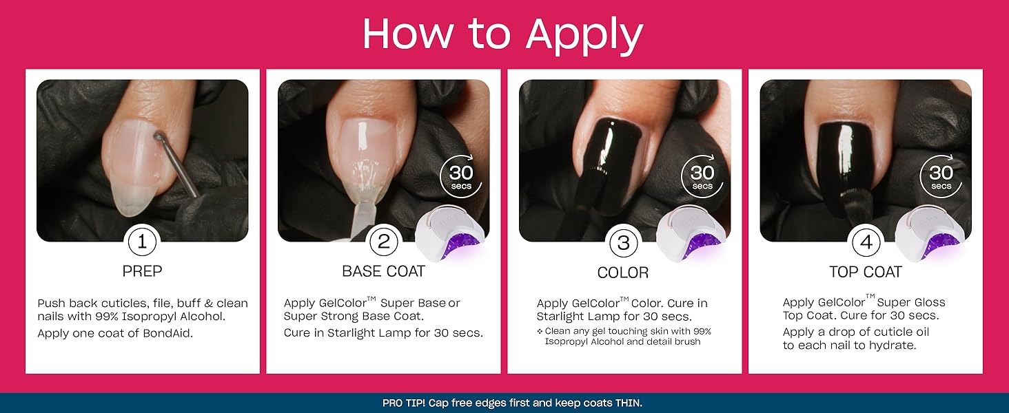OPI GelColor how to apply LED UV gel nail polish professional salon quality