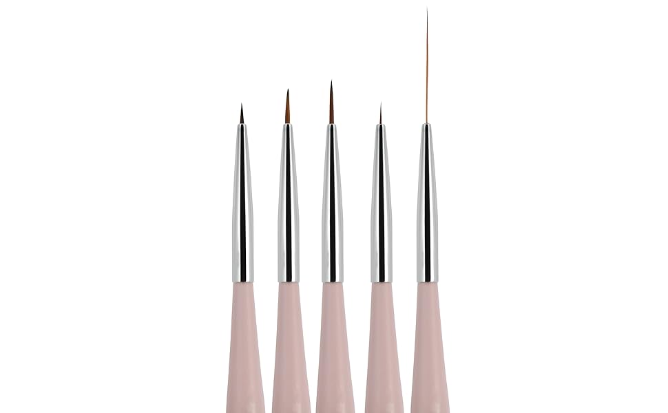 Beaute Galleria 5 Pieces Nail Art Liners and Striping Brushes