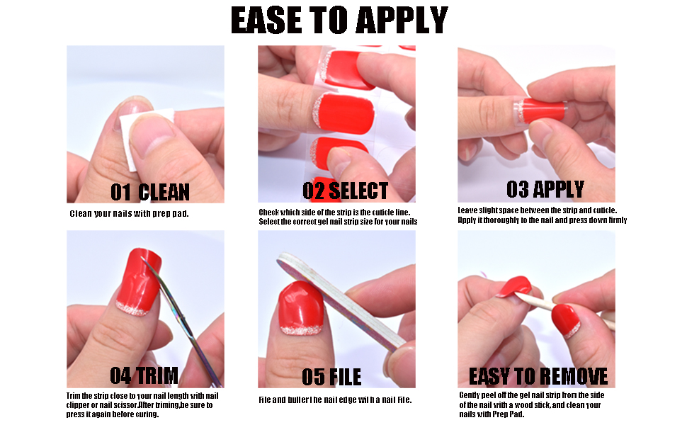 adhesive gel nail strips