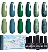 Mobray Gel Nail Polish Set, Nail Gel Polish Kit Soak Off DIY Nail Art Manicure LED Needed for Wom...