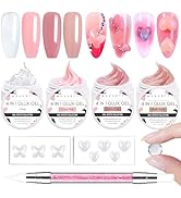 Makartt 3D Sculpting Gel: 3D Gel Nail Art Non-Sticky Carving, Multi-Functional Solid Gels Builder...