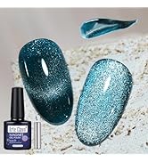 Arte Clavo 10ml Blue Cat Eye Gel Nail Polish 1Pc Blue Shining Gel Polish with Magnet Soak off Hol...
