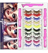 7C SevenCrown Color Magnetic Eyelashes Colored Magnetic Lashes – The Perfect Glam Pack: 10 Vivaci...