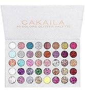 CAKAILA 40 Colors Glitter Sparkle Eyeshadow Palette Glitter Glue Pallete Eyeshadow Face Paint Gli...