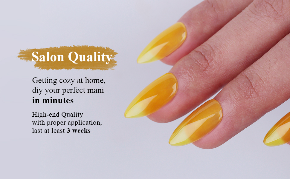 yellow jelly nail polish