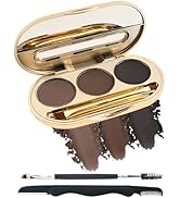 Eyebrow Powder Makeup Kit-3 Colors Eye Brow Tinting Powder Palette for Women Eyebrows Long-Lastin...
