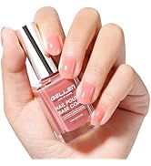 Gellen 4-In-1 Illuminating Nail Concealer Base Coat Polish Pink, Nail Strengthener Ridge Filler f...