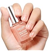 Gellen Base Coat for Regular Nail Polish with Organic Calcium, Quick Air Dry Light Nude Original ...
