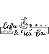 SUPERDANT Wall Stickers Coffee and Tea Bar Wall Decor Vinyl Art Murals Removable Self Adhesive Wa...
