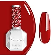 MelodySusie Cherry Red Gel Nail Polish,0.5 Fl Oz Soak Off UV LED Ruby Dark Red Gel Polish Christm...