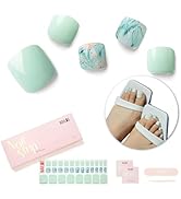 NAILOG Semi Cured Gel Nail Strips, Toe Nail Polish Strips with Glossy Gel Finishing | Buy 3 Get 1...