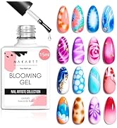Makartt Clear Blooming Gel 15ml UV LED Soak Off Nail Art Polish for Spreading Effect Marble Nail ...