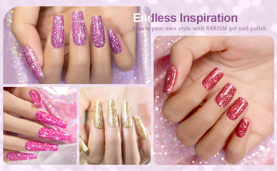 reflective glitter gel nail polish 02