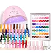 Beetles Gel Nail Polish Kit with U V Light - One Color One Bottle 35 Colors Mood Mosaic Collectio...