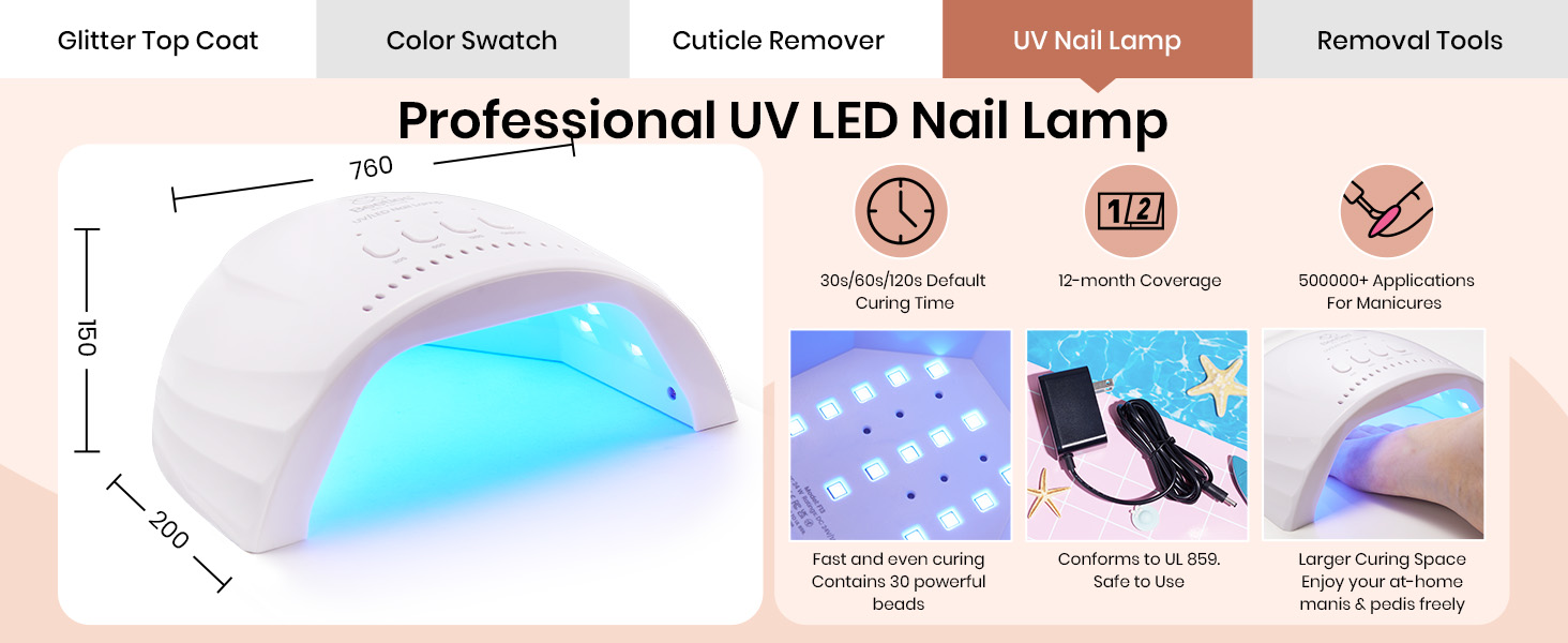 Beetles Gel Nail Polish Kit with U V Light